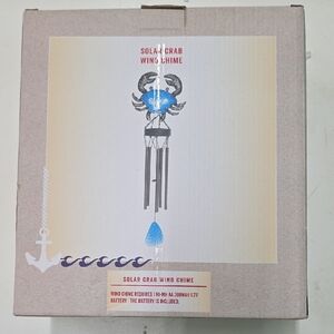 Blue and Gray Crab Wind Chime New In Box